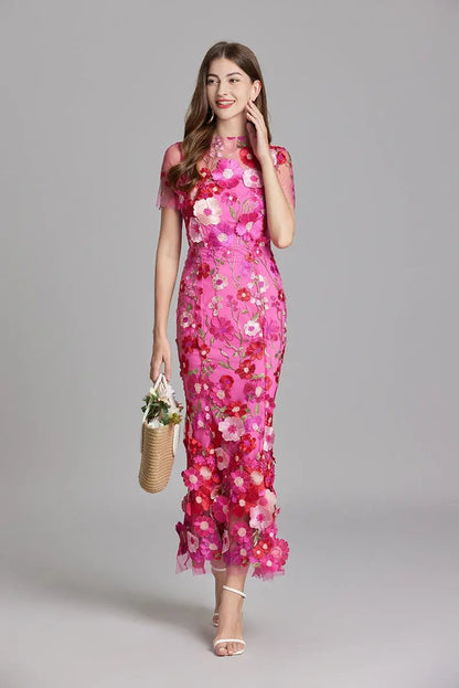 Floral Embroidered Maxi Dress for Women – Lightweight & Breezy-Caliboot