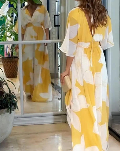 Floral Maxi Dress for Women – Lightweight & Breezy for Summer Days-Caliboot