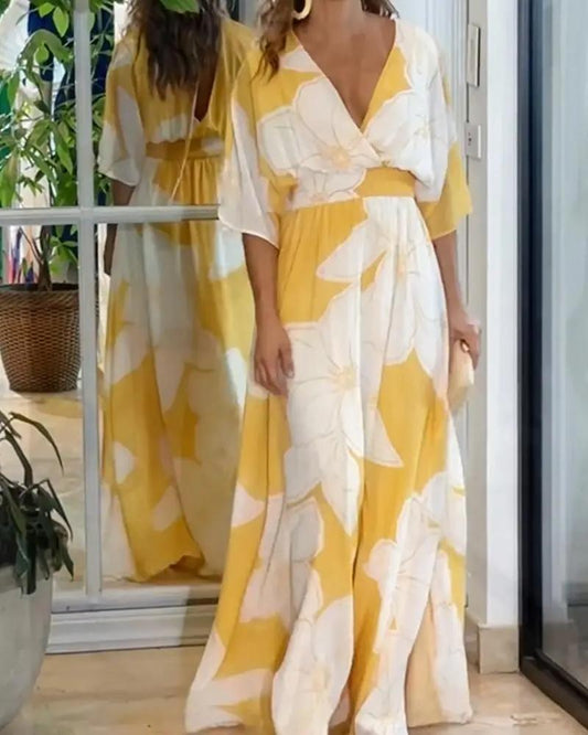 Floral Maxi Dress for Women – Lightweight & Breezy for Summer Days-Caliboot