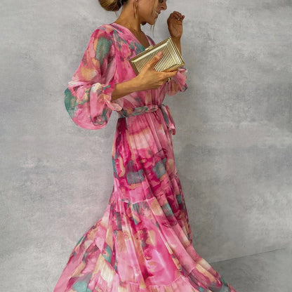 Floral Wrap Dress for Women – Lightweight & Elegant Summer Style-Caliboot