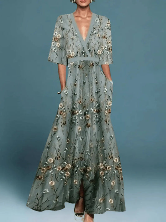 Floral Maxi Dress for Women – Elegant & Breezy Summer Style 0