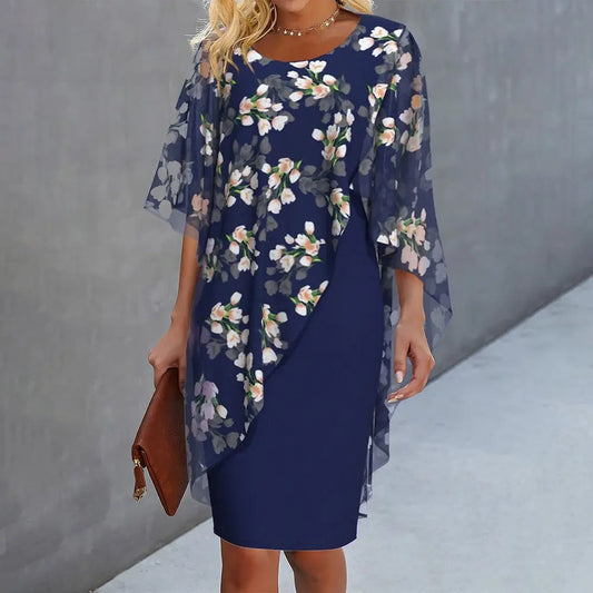 Floral Overlay Dress for Women – Elegant & Timeless Wedding Guest Attire 0