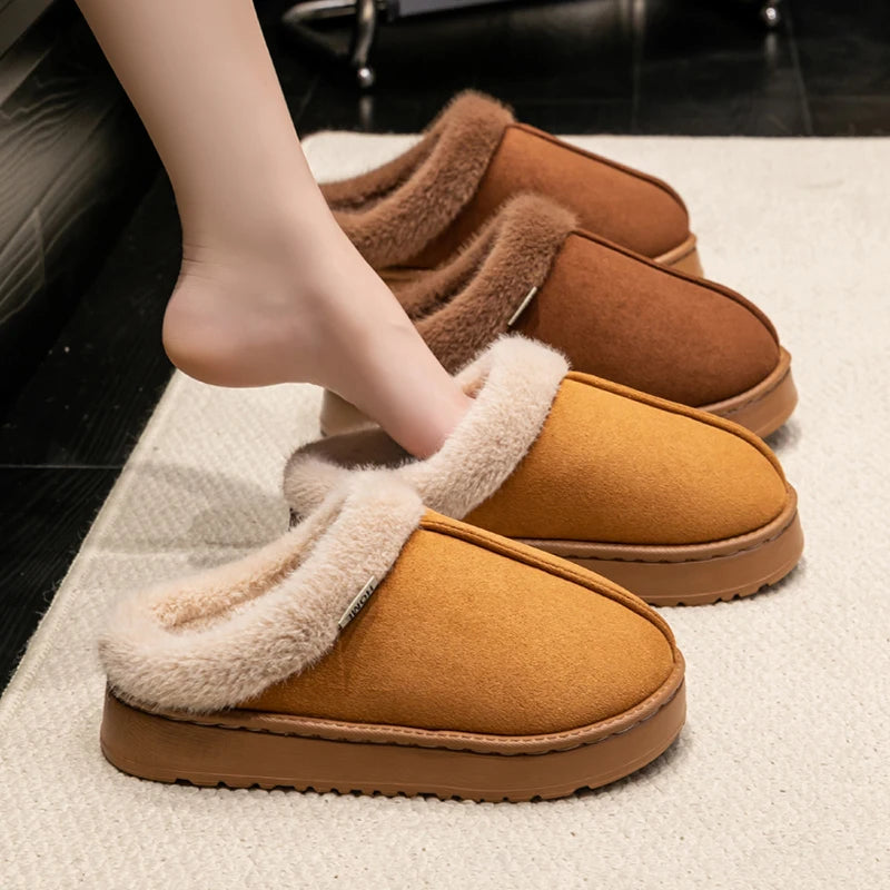Fluffy Indoor Slippers for Women – Cozy & Anti-Slip Comfort