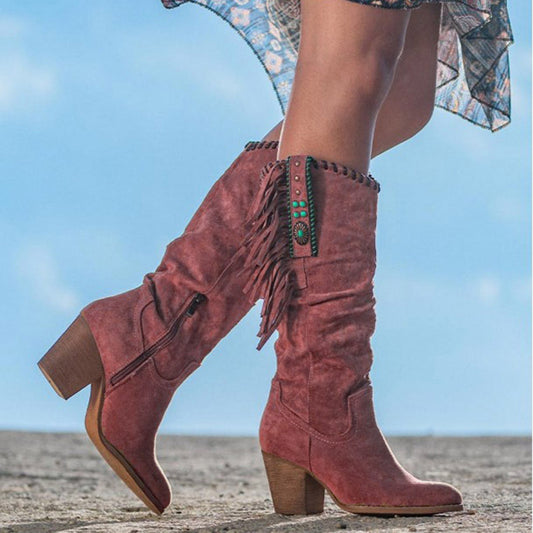 Fringe High Boots for Women – Elegant & Unique Style