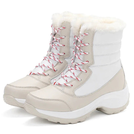 Fur-Lined Platform Snow Boots for Women – Cozy & Stylish