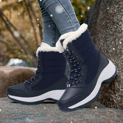 Fur-Lined Platform Snow Boots for Women – Cozy & Stylish