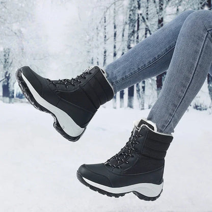 Fur-Lined Platform Snow Boots for Women – Cozy & Stylish