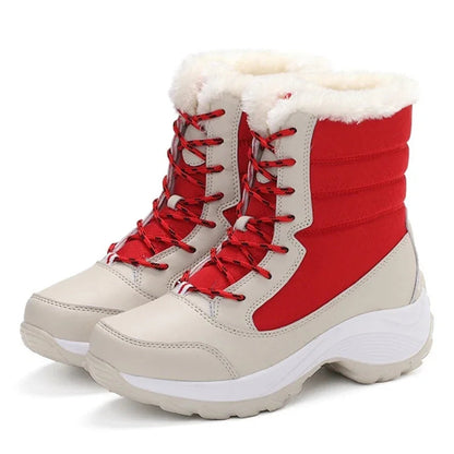 Fur-Lined Platform Snow Boots for Women – Cozy & Stylish