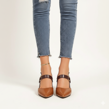 Low Block Heels for Women –  Modern Slingback Design