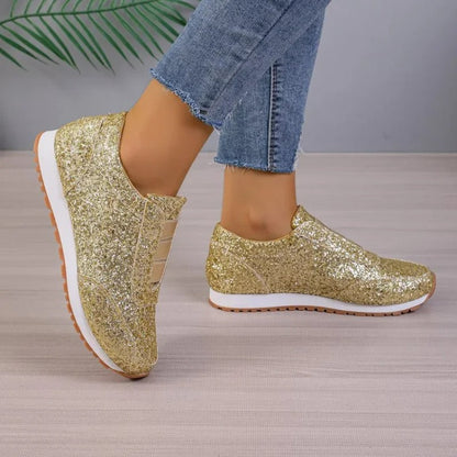 Glitter Slip-On Sneakers for Women – Stylish & Comfortable