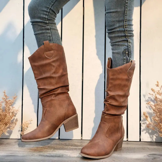 High Heel Ankle Boots for Women – Chic Brown Design & Comfortable Fit