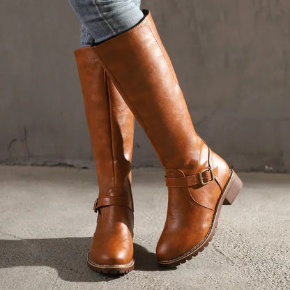 High-Top Biker Boots for Women – Edgy Style & Comfort