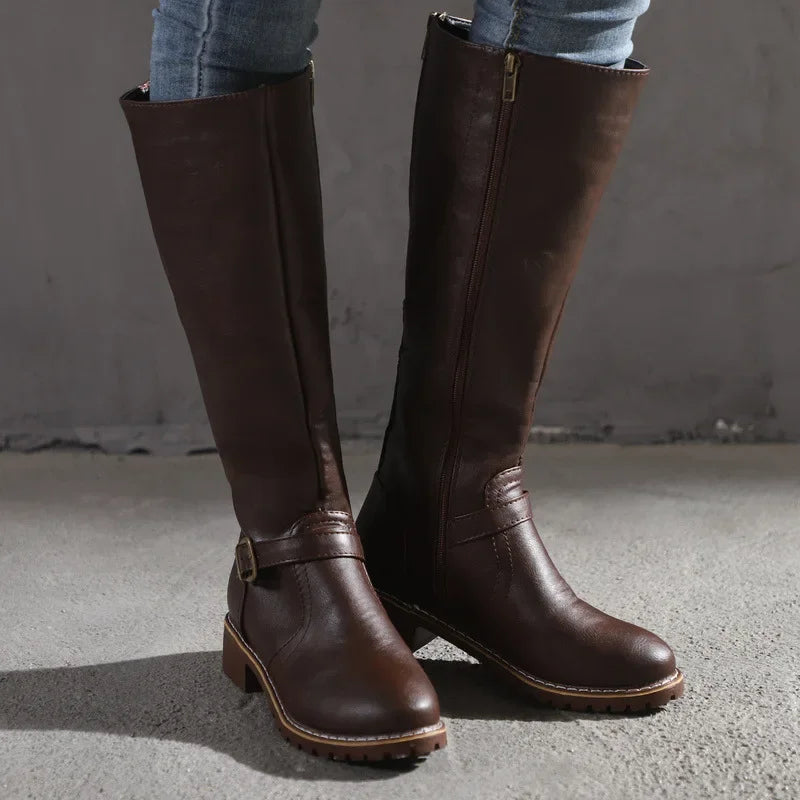 High-Top Biker Boots for Women – Edgy Style & Comfort