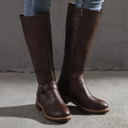 High-Top Biker Boots for Women – Edgy Style & Comfort