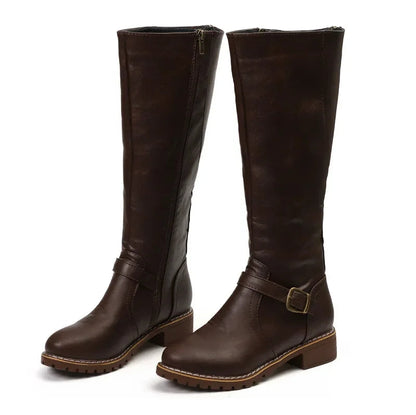 High-Top Biker Boots for Women – Edgy Style & Comfort