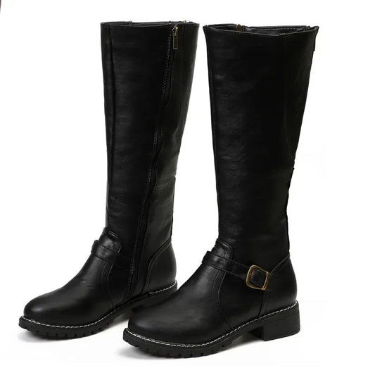 High-Top Biker Boots for Women – Edgy Style & Comfort
