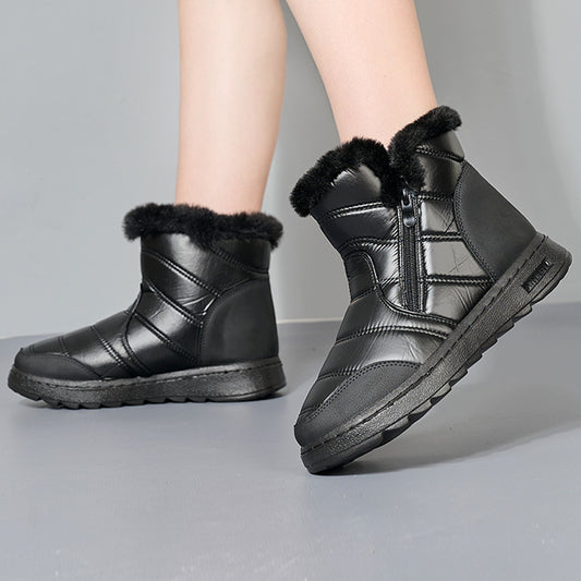 High-Top Fleece Winter Boots for Women – Warm & Stylish