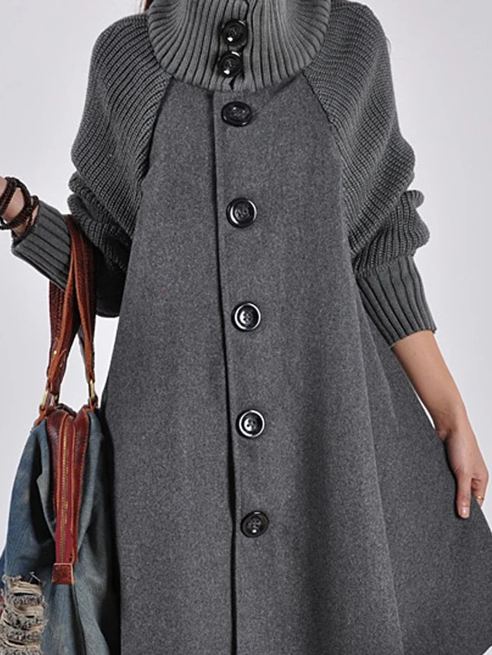 High Neck Black Trench Coat for Women – Elegant & Versatile Style 3