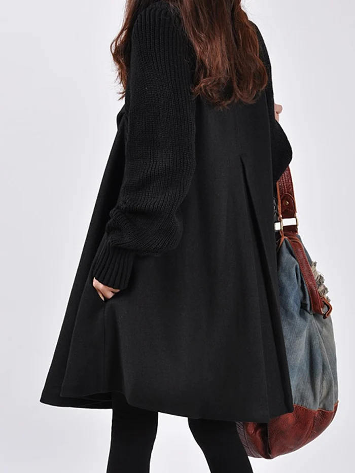 High Neck Black Trench Coat for Women – Elegant & Versatile Style 8