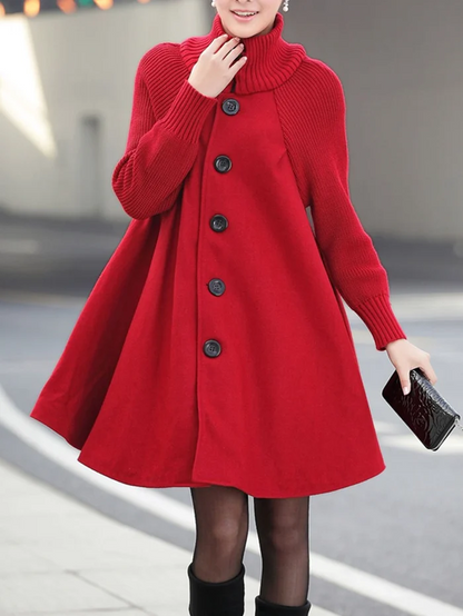 High Neck Black Trench Coat for Women – Elegant & Versatile Style 9