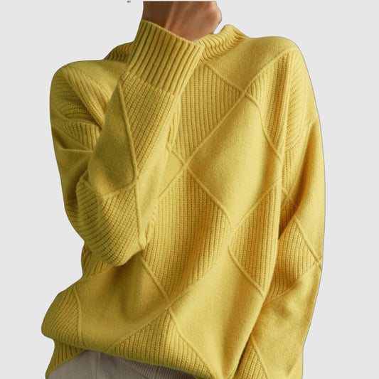 High Neck Turtleneck Sweater for Women – Cozy Oversized Style 0
