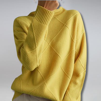High Neck Turtleneck Sweater for Women – Cozy Oversized Style 1