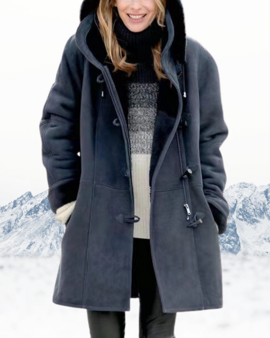 Hooded Wool Coat for Women – Stylish & Warm Winter Outerwear 0