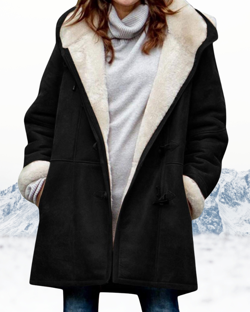 Hooded Wool Coat for Women – Stylish & Warm Winter Outerwear 1