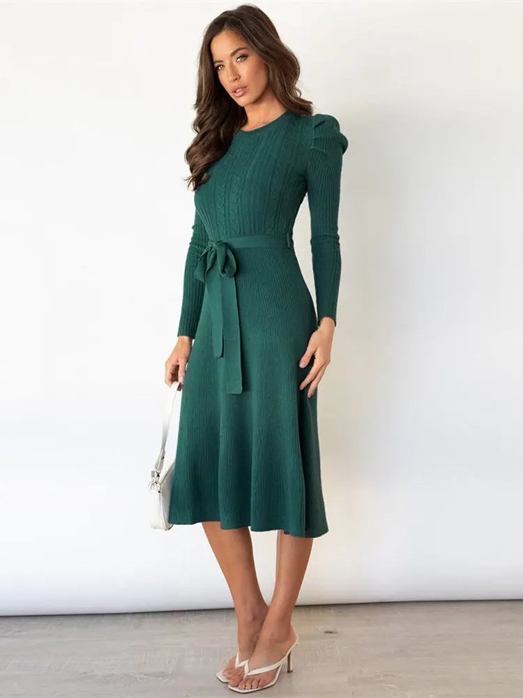 Knitted Midi Dress for Women – Cozy & Chic Style 7