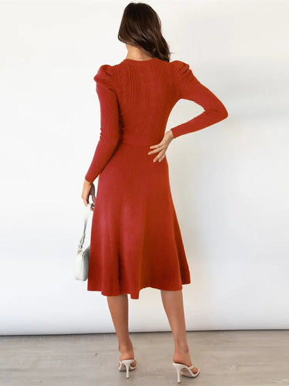 Knitted Midi Dress for Women – Cozy & Chic Style 8