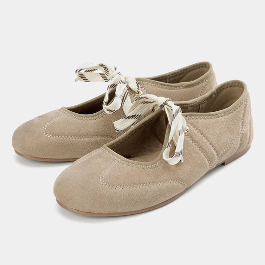 Lace-Up Ballet Flats for Women – Effortless Style & All-Day Comfort
