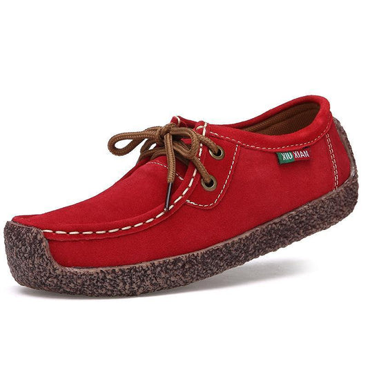 Lace-Up Black Flats for Women – Comfortable & Versatile All-Day Wear