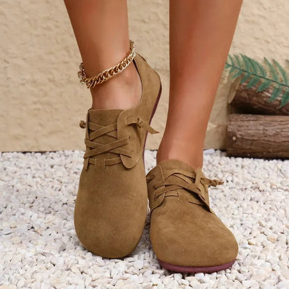 Lace-Up Black Flats for Women – Stylish & Comfortable Everyday Wear