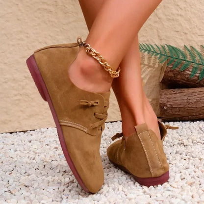 Lace-Up Black Flats for Women – Stylish & Comfortable Everyday Wear