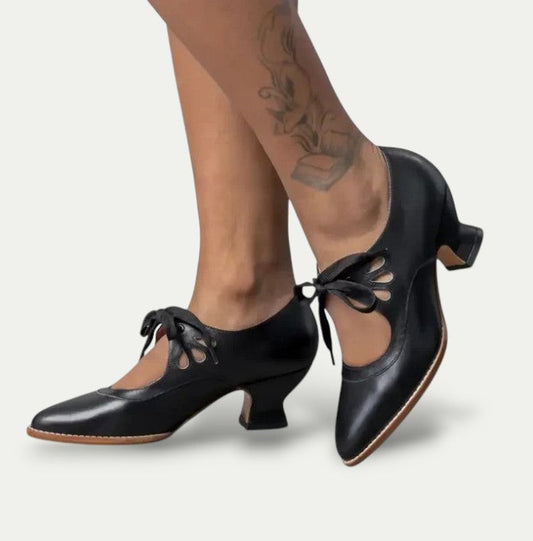 Lace-Up Mary Jane Heels for Women – Elegant & Comfortable Style