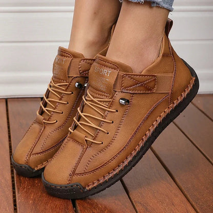 Lace-Up Mid-Calf Boots for Women – Retro Charm & Everyday Comfort