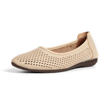Laser-Cut Ballet Flats for Women – Stylish & Comfortable Slip-On Design