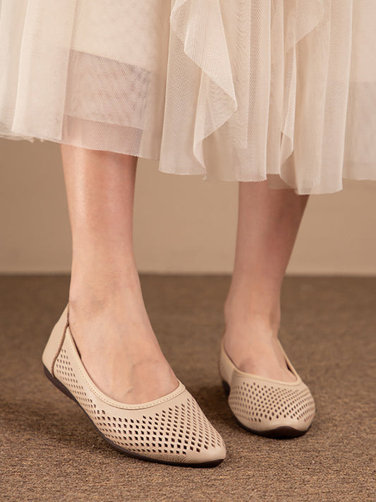 Laser-Cut Ballet Flats for Women – Stylish & Comfortable Slip-On Design