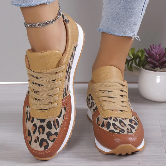 Leopard Print Fashion Sneakers for Women – Stylish & Comfortable Casual Footwear