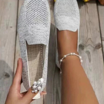 Lightweight Slip-On Sneakers for Women – Stylish & Comfortable White Footwear