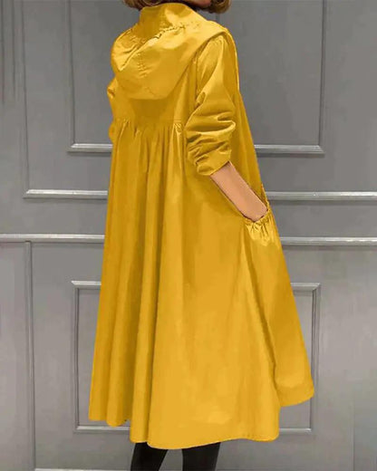 Long Waterproof Raincoat for Women – Stylish & Weather-Resistant-Caliboot