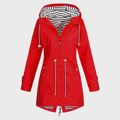 Long Waterproof Rain Jacket for Women – Stylish & Functional Rain Coat 0