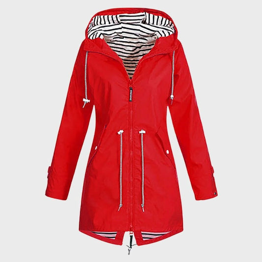 Long Waterproof Rain Jacket for Women – Stylish & Functional Rain Coat 0