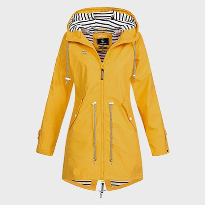 Long Waterproof Rain Jacket for Women – Stylish & Functional Rain Coat 1