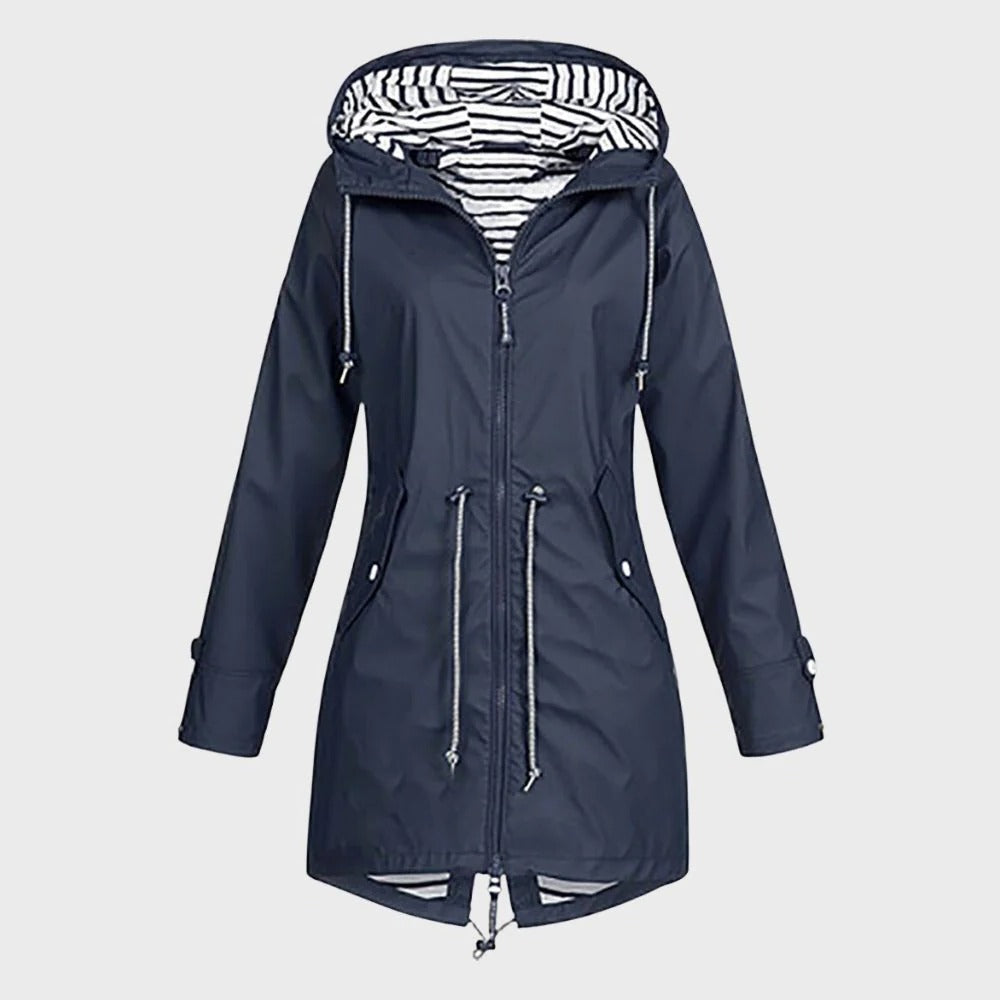 Long Waterproof Rain Jacket for Women – Stylish & Functional Rain Coat 2