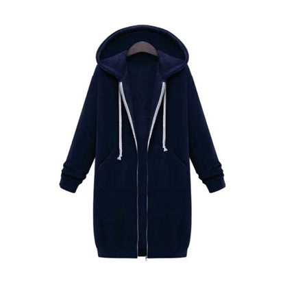 Longline Zip Hoodie for Women – Cozy & Versatile Layering Piece-Caliboot