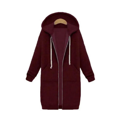 Longline Zip Hoodie for Women – Cozy & Versatile Layering Piece-Caliboot