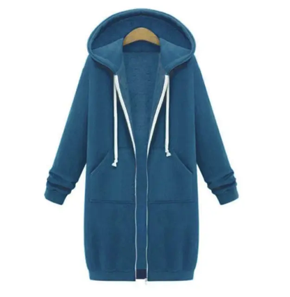 Longline Zip Hoodie for Women – Cozy & Versatile Layering Piece-Caliboot
