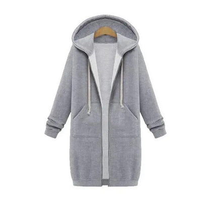 Longline Zip Hoodie for Women – Cozy & Versatile Layering Piece-Caliboot