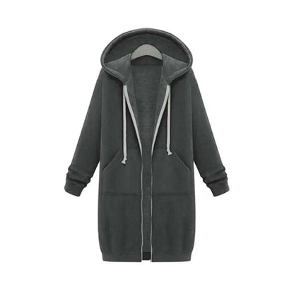 Longline Zip Hoodie for Women – Cozy & Versatile Layering Piece-Caliboot